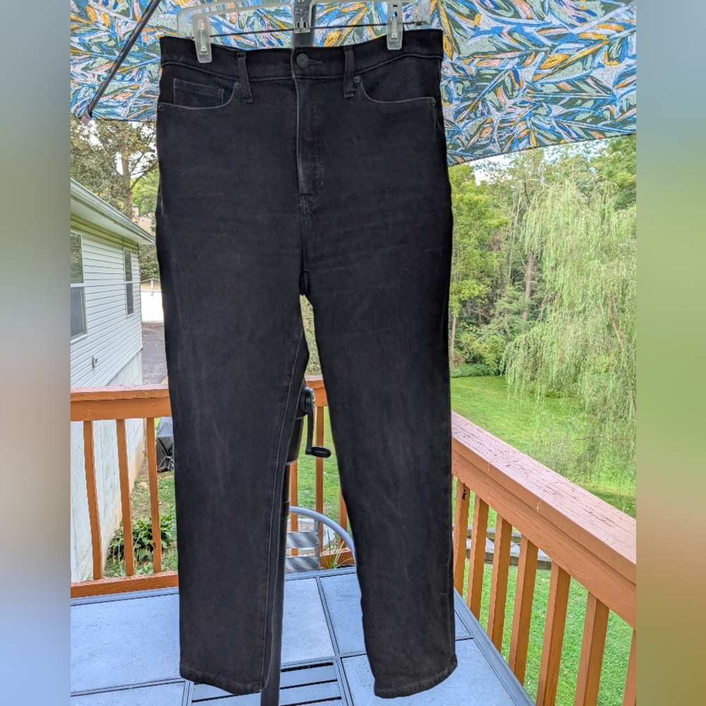 Banana Republic Straight Black High Waist Jeans